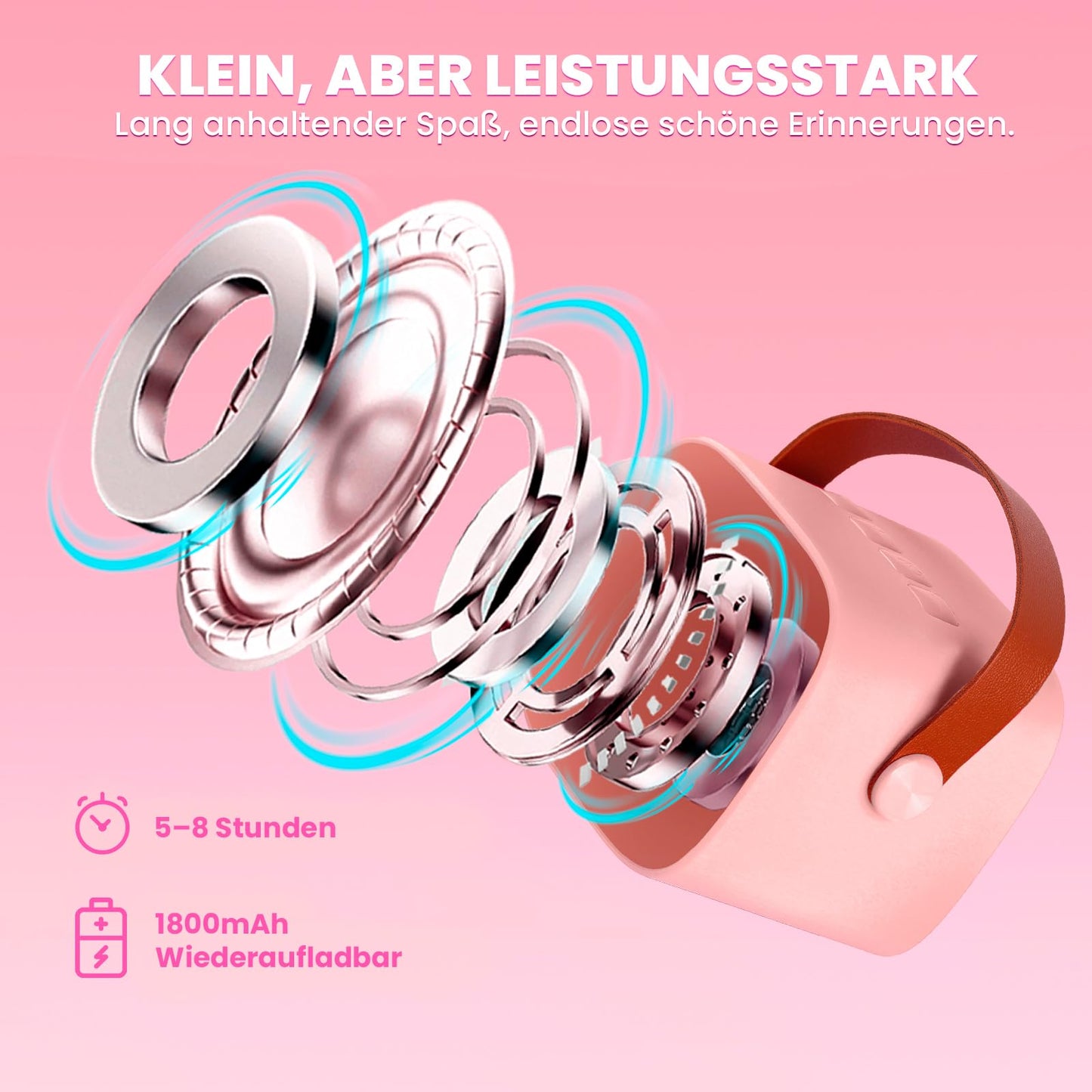 Karaoke Maschine Kinder mit 2 Mikrofonen – Geburtstagsgeschenk Mädchen