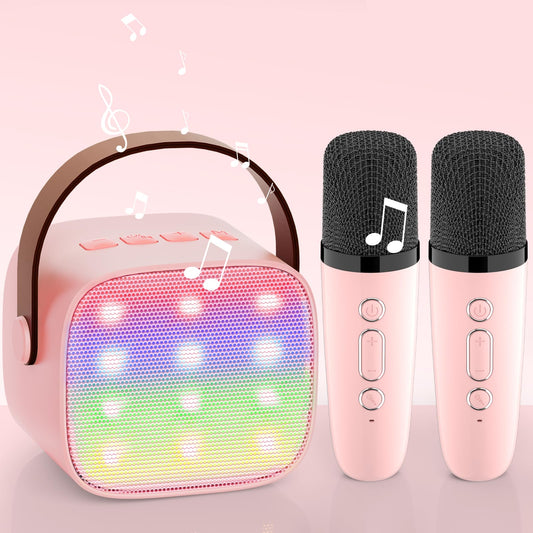 Karaoke Maschine Kinder mit 2 Mikrofonen – Geburtstagsgeschenk Mädchen